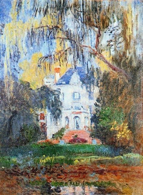 Claude Monet - The House at Yerres, 1876 | Artist monet, Monet art ...