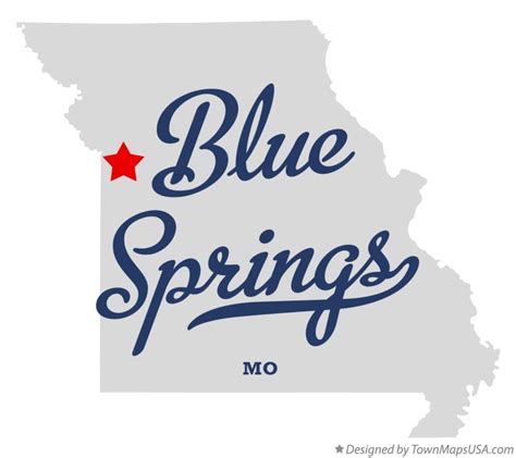 Map of Blue Springs, MO, Missouri