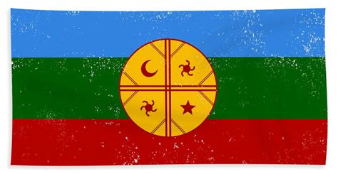 Bandera Mapuche Mapuche Flag Indigenous People Beach Towel by Kyle Wood ...