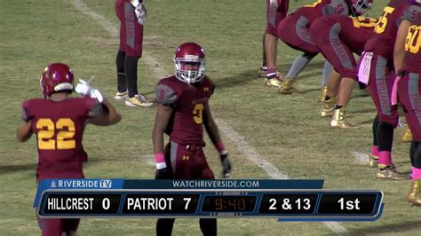 High School Football - Hillcrest vs Patriot - YouTube