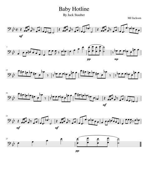 Baby Hotline by Jack Stauber Sheet music for Trombone | Download free ...