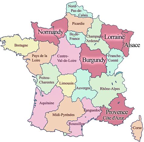 Map Of France With Regions And Cities - Best Map of Middle Earth