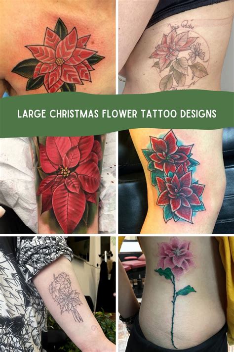 27 Bright Poinsettia Tattoo Designs + Their Meaning - Tattoo Glee