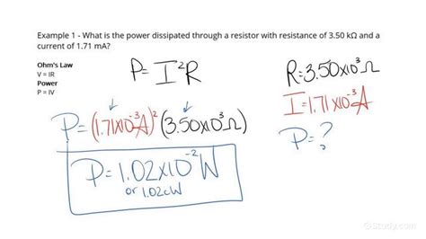 How to Calculate the Power Dissipated through a Resistor from the ...