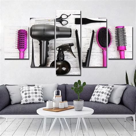 5 Pieces Posters Hair Salon Cosmetology And Hairdressing Wall Art ...