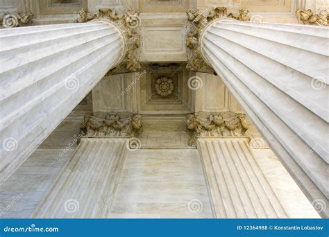 Portico and Columns detail stock photo. Image of detail - 12364988