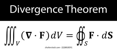 Divergence Theorem Equation Formula Mathematic Equation Stock Vector ...