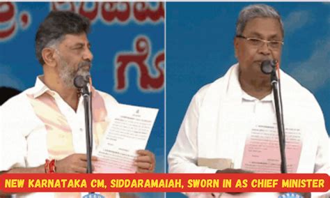 New Karnataka CM, Siddaramaiah, Sworn In as Chief Minister