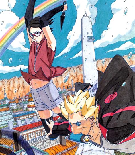 borusara m. 🥗🔩 on Twitter: "Boruto and Sarada on official art draw by ...