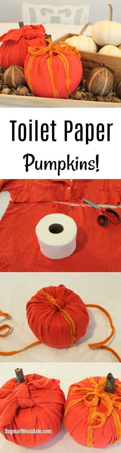 Super easy toilet paper roll pumpkins - these are so easy to make for ...