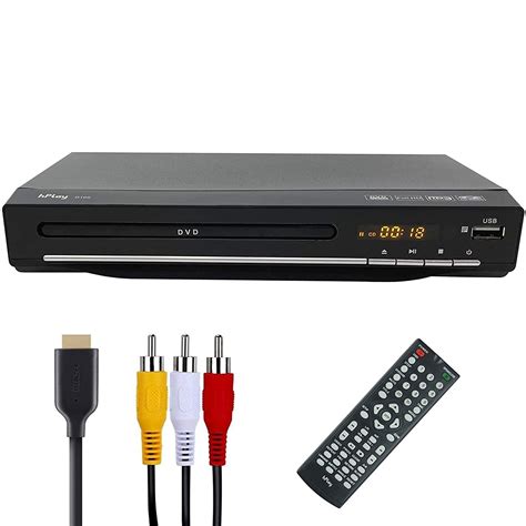 hPlay Compact DVD Player for TV, Region Free, HDMI & RCA, USB, PAL/NTSC ...