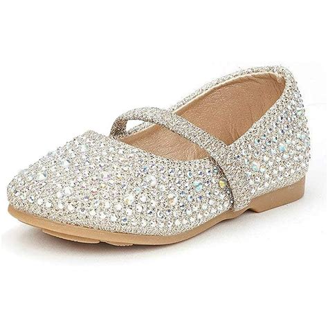 Dream Pairs - DREAM PAIRS Kids Girls Rhinestones Ballet Flat Shoes ...