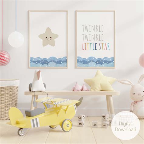 Twinkle Twinkle Little Star Nursery Wall Art Set / Nursery Set | Etsy