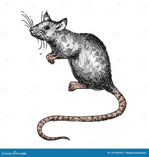 Rat Sketch Vector Illustrations. Hand Drawn Picture With Mouse ...