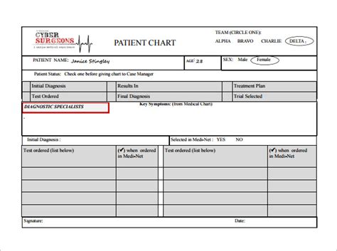 Medical Records Template Free