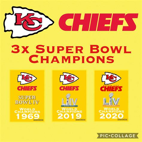 Kansas City Chiefs 3x Super Bowl Champions Banner by ...