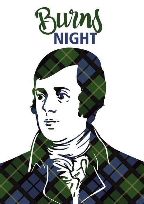 Burns night card on tartan background 17128584 Vector Art at Vecteezy