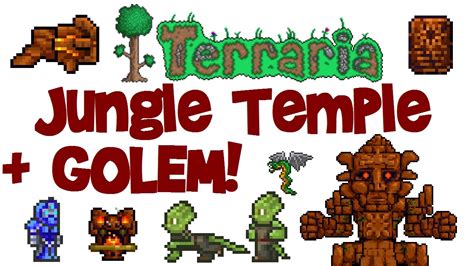 Jungle Temple + Golem Guide 1.3! Terraria Lihzahrd Altar, Boss Fight ...