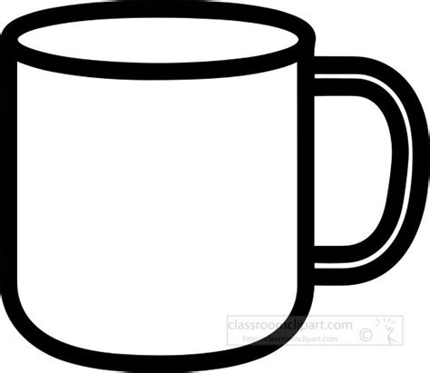 Home Ouline Clipart-coffee mug black outline clip art