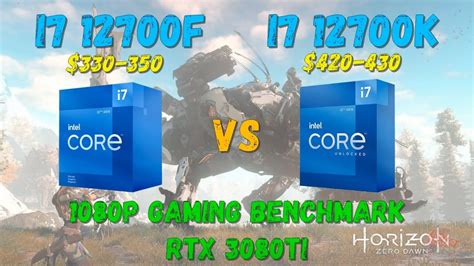 intel Core I7 12700/12700F VS I7 12700K/12700KF Gaming Benchmark 1080P ...