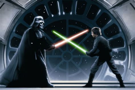 Luke Skywalker and Darth Vader (ROTJ) vs Darth Maul (TCW) and Obi-Wan ...