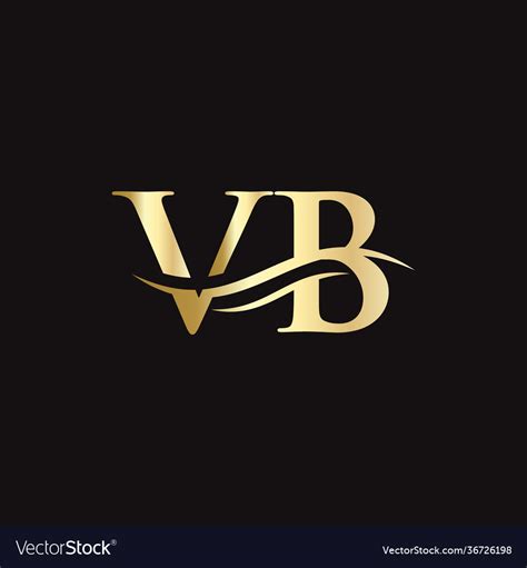 Vb logo design premium letter vb logo design Vector Image