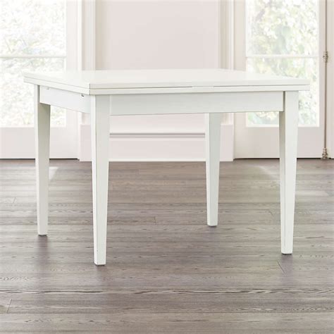 Pratico White Extension Square Dining Table + Reviews | Crate & Barrel