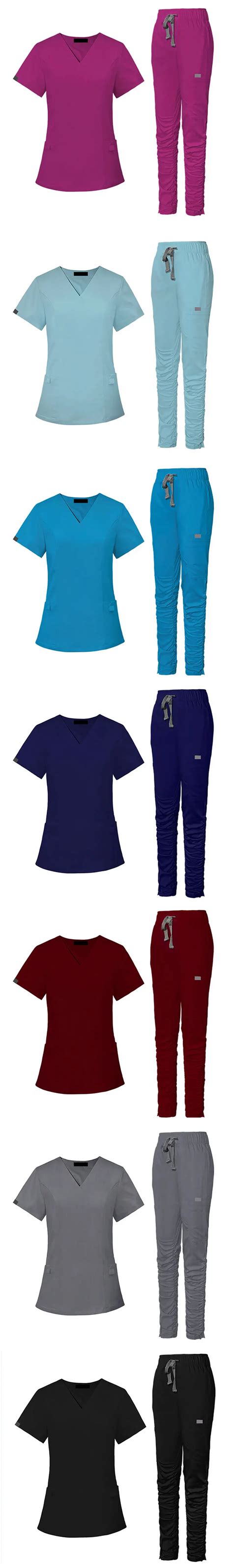 2023 Stylish Medic Scrubs Uniform Sets Nurse Hospital Uniform Stretch ...