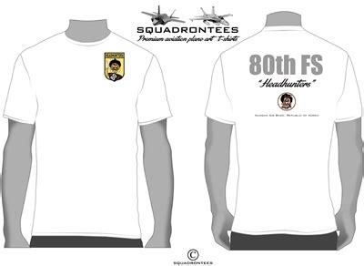 80th FS Logo Back Squadron T-Shirt - USAF Licensed Product