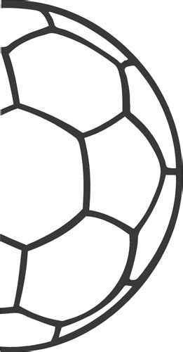 Soccer Ball Half Outline - Beautiful Wall Decals