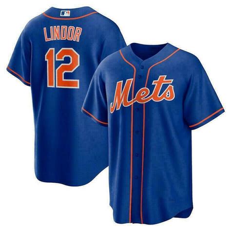 MLB New York Mets Francisco Lindor 12 Blue Baseball Jersey | Etsy