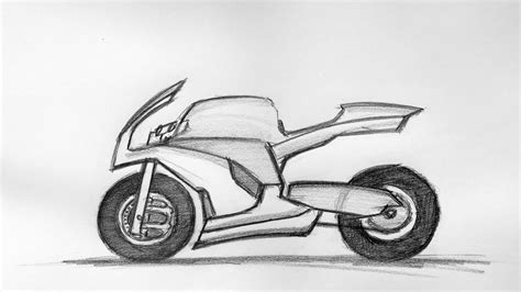 Simple Bike Pencil Drawing - bestpencildrawing