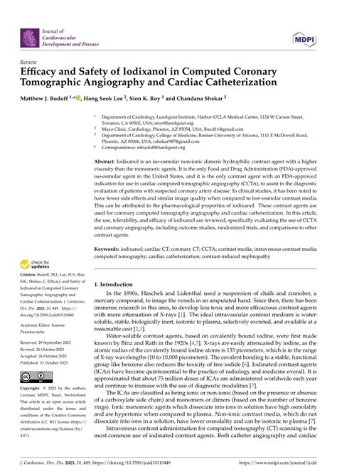 (PDF) Efficacy and Safety of Iodixanol in Computed Coronary Tomographic ...