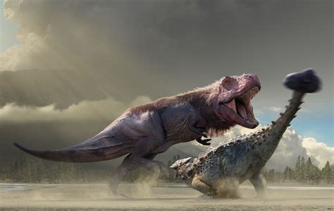 T-Rex and Ankylosaurus by Damir G Martin : r/Naturewasmetal