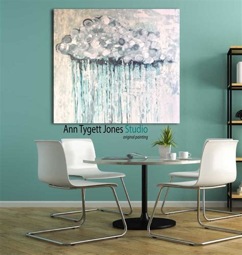 Rain Cloud painting, original abstract rain cloud painting ...