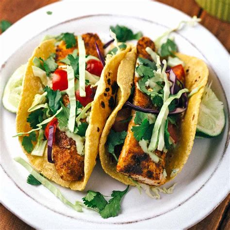 Blackened Fish Tacos with Avocado Sauce - Jessica Gavin