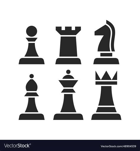 Chess pieces set Royalty Free Vector Image - VectorStock