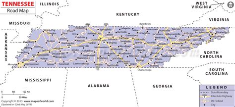 Tennessee Road Map | Tennessee Interstate Map