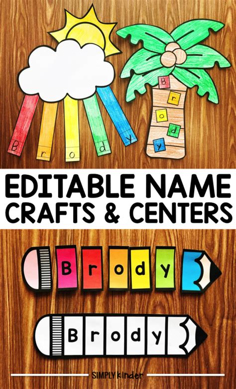 Name Crafts & Name Centers - Simply Kinder | Name activities preschool ...