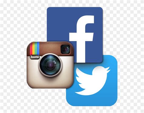 Instagram Facebook And Twitter Icons , Png Download - Social Media ...