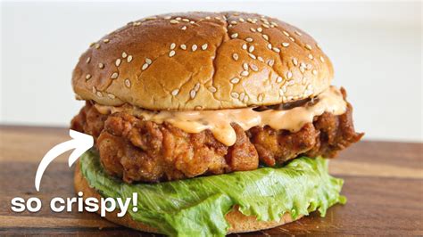 Crispy Chicken Sandwich Recipe | Chicken Burger - YouTube