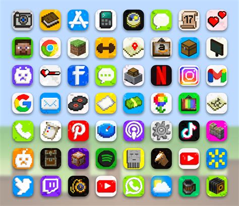 Minecraft App Icons - Free Aesthetic App Icons for iOS 14 & Android ⛏📲