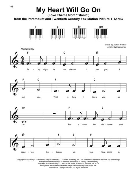 Titanic theme song • my heart will go on claranet sheet music - afterguide