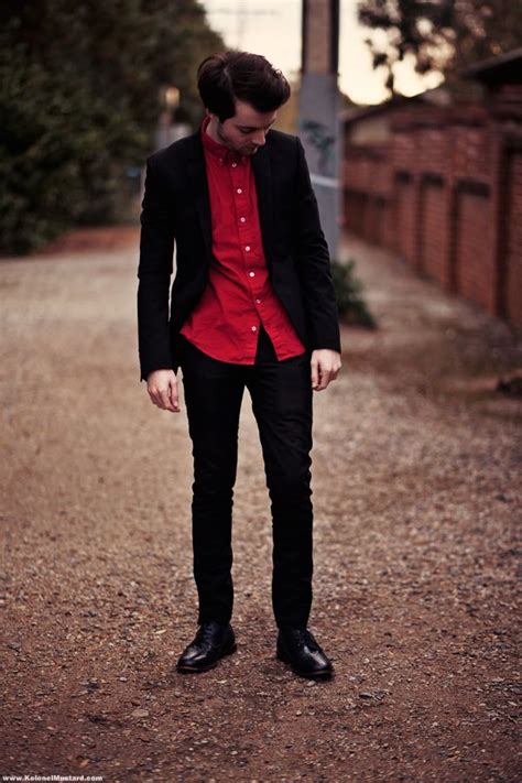 Red and black outfits for guys | Dresses Images 2024