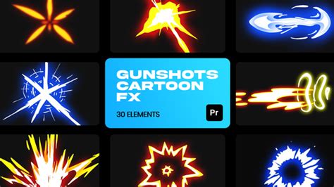 Gunshot Cartoon FX, Premiere Pro Templates | VideoHive