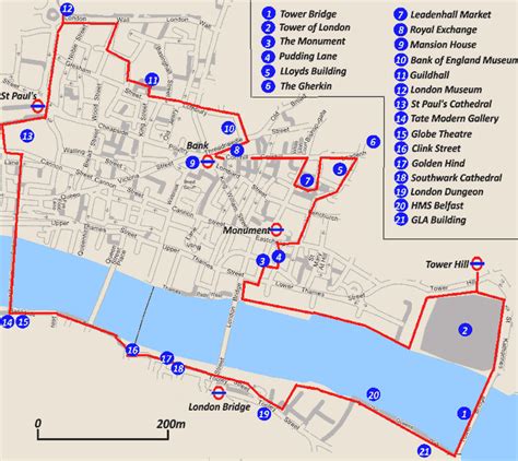 Walking In London Map - Amargo Marquita