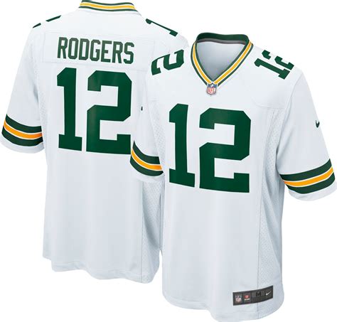 Nike Men's Away Game Jersey Green Bay Packers Aaron Rodgers #12 ...