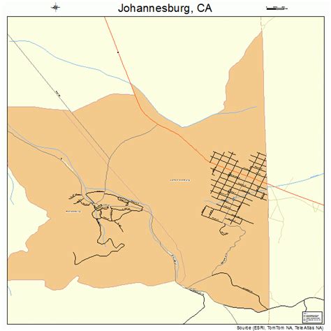 Johannesburg California Street Map 0637400