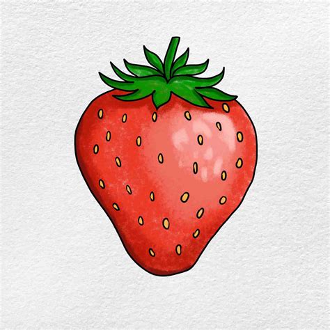 Strawberry Drawing for Kids - HelloArtsy