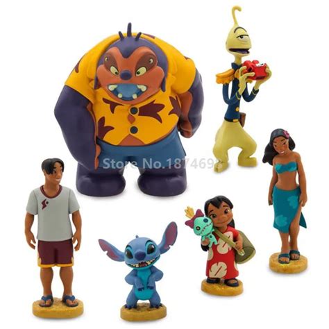 New Lilo and Stitch Toys Lilo with Scrump Stitch Jumba Pleakley Nana ...